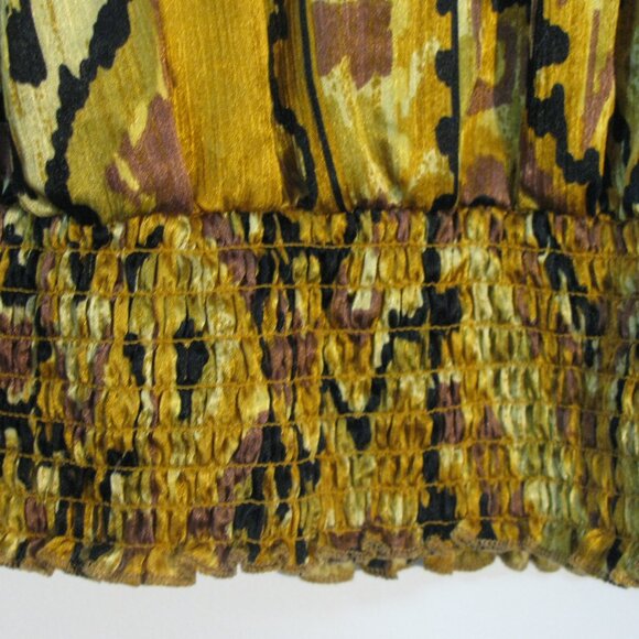 * 2/$15 Dots Silky Halter Style Blouse Small Necklace Smocking Smocked Hem Silky - Picture 4 of 4